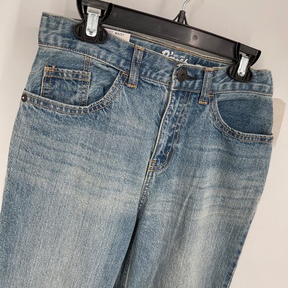 OshKosh NEW Classic E-Z Adjust Waist Straight Leg Denim Blue Jeans Kids Sz 12R - Picture 2 of 6